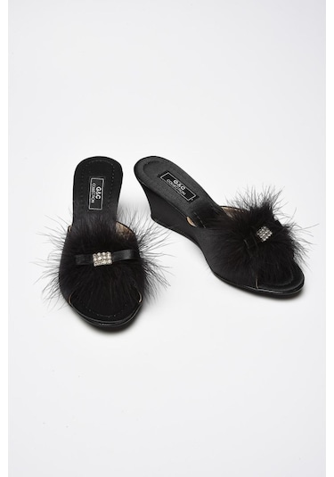 Gc Kaz Tüyü Yüksek Feta Bayan Terlik 170 Ekru