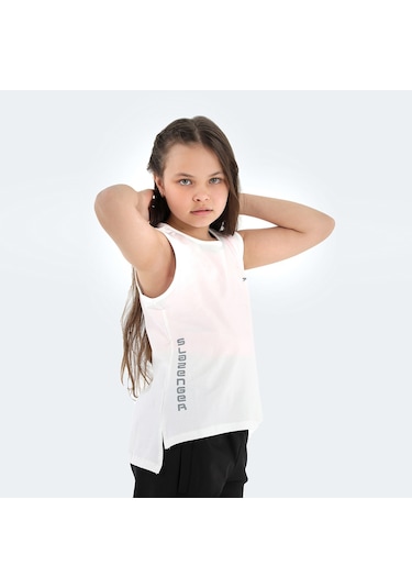 Slazenger  Dylan In Kız Çocuk Tişört Beyaz