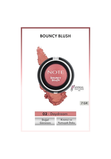 Note Cosmetics Bouncy Blush Yumuşak Kremsi Allık - 02 Daydream 02
