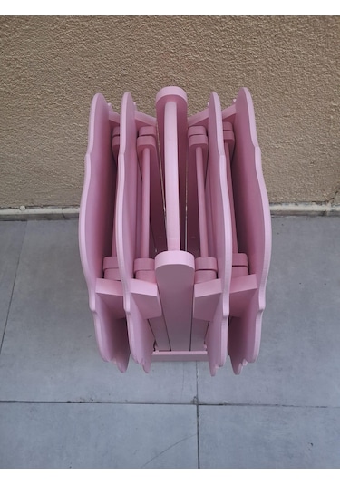 Zigon Çanta 90541 Yonca Takım Dörtlü Model Ahşap Mdf Parlak Pembe Renk El Yapım Pembe
