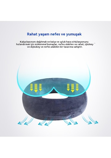 Jian Fan Yastık Taşı Yüksek Geri Tepme Bellek Pamuk İçiboş O-şekilli Sandalye Minderisi Pembe