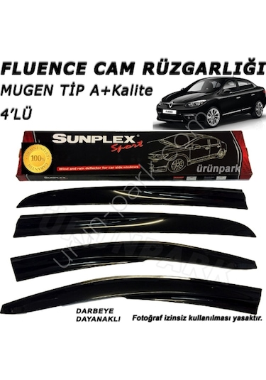 Renault Fluence Cam Rüzgaarlığı 4Lü Mugen 2009-2016 Arası Sunplex