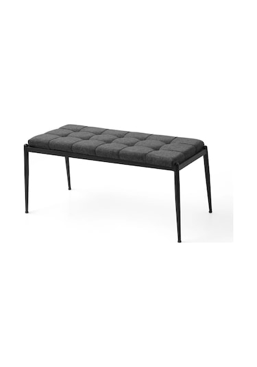Bench Puf Metal Ayaklı Keten Kumaş 40cmx95cm