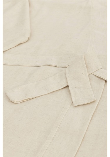 Raw Pamuk Keten Natural Kimono S-m 1515a Natürel