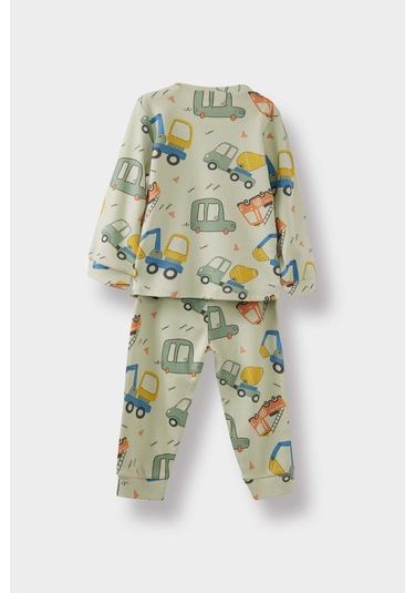 Defacto Erkek Bebek Pijama Takımı Araç Baskılı Uzun Kollu Üst Uzun Alt F0546a525augn1181 Yeşil Defacto Erkek Bebek Pijama Takımı Araç Baskılı Uzun Kollu Üst Uzun Alt F0546a525augn1181 Yeşil
