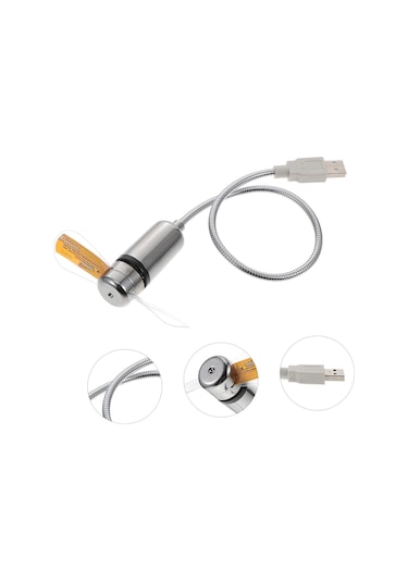 Usb Fan Led Saat Işık Soğutma Mini Usb Fan Sıcaklığı Ve Zaman Ekranı