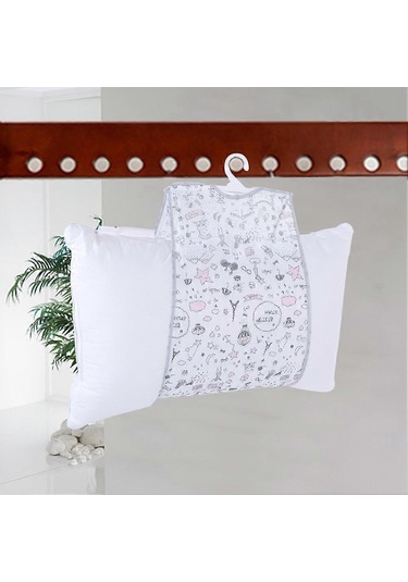 Ganzhoushop Çok Fonksiyonlu Balkon Rüzgar Geçirmez Yastık Hava Kurutma Filesi Rafı Katlanabilir Giysi Kurutma Rafı Çok Renkli