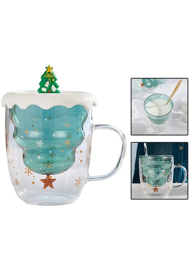 Suntek Yılbaşı Elemanları Mutfak Için Cam Kahve Noel-ağacı Noel Ağacı