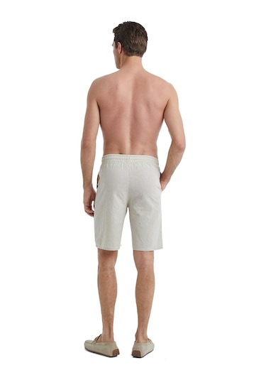 Blackspade Erkek Keten Şort 40460 - Krem