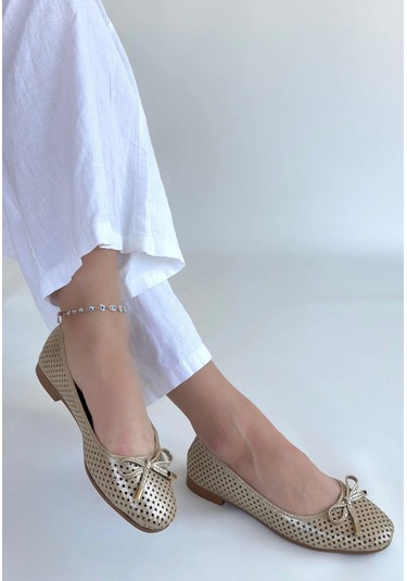 Icar Bej Cilt Babet Ayakkabı Çok Renkli