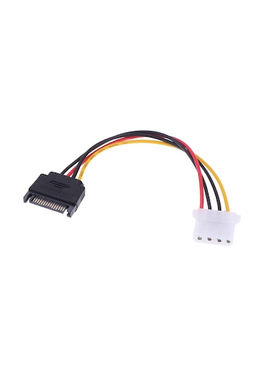 4843 Sata Kasa Hdd Dişi Erkek 4 Pin Power Molex Güç Kablosu 20 Cm