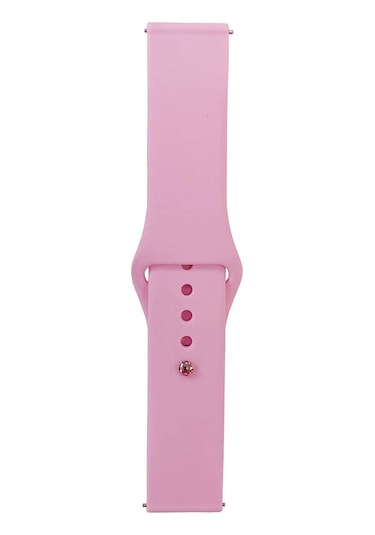 Mobilteam Huawei Honor Magic 2 46mm Band Serisi 22mm Klasik Kordon Silikon Strap Kayış-pembe