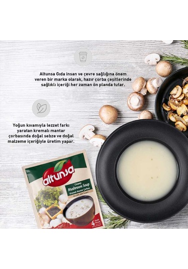 Altunsa Hazır Kremalı Mantar Çorbası 60 Gr 12 Li Paket