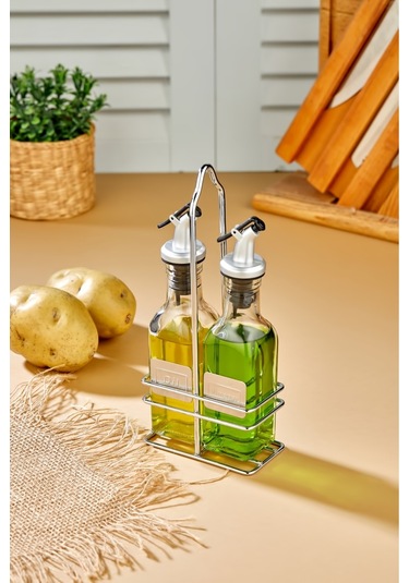 Cooker 2'li 150 Ml Cam Yağdanlık Sosluk Baharatlık Seti Şeffaf