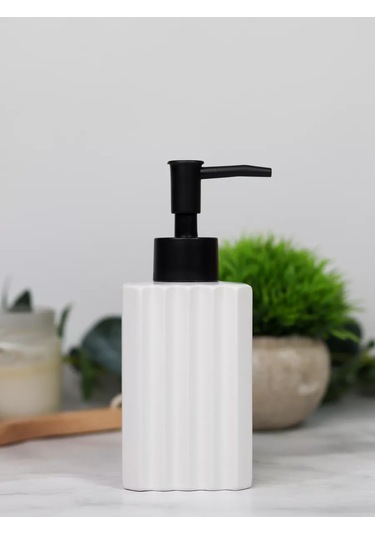 Denezo Sıvı Sabun İçin Seramik Dozajlayıcı, Banyo Dispanseri 211382803 Beyaz