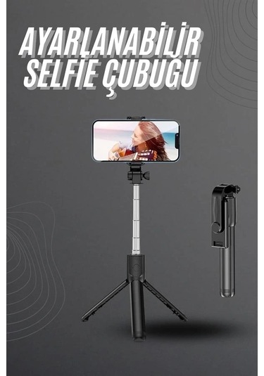 Bfs Selfie Çubuğu Tripod Bluetooth Kumandalı Selfie Çubuğu Telefon Tutucu
