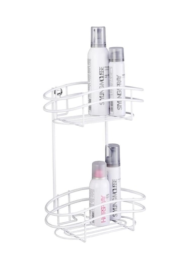 Wenko 2 Katmanlı Duvar Rafı Classic Plus - Çelik, 24 X 32,5 X 15 Cm, Beyaz