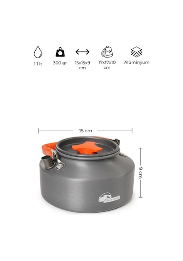 Urban Badger Eost 1,1 Lt Kamp Çaydanlığı Gri