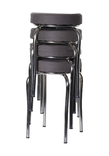 Tabure Kumaş 4 Adet Gri