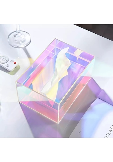 Vazo Mavi 1-modern Akrilik Doku Kutusu Şeffaf Moda Peçete Tutucu Ev Dekorasyon Oturma Ofis Odası Masa Dekoru Aksesuarları Dekoratif Kutu