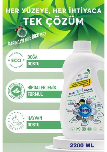 % 100 Doğal Çok Çok Amaçlı Konsantre Temizleyici- Organik Portakal Yağlı