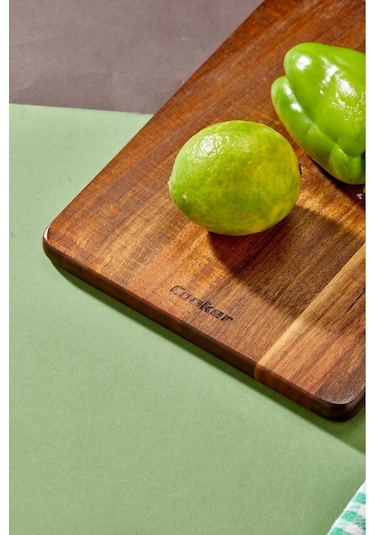 Cooker Lüx 36x20 Cm Akasya Ağacı Kesme Tahtası Kahverengi