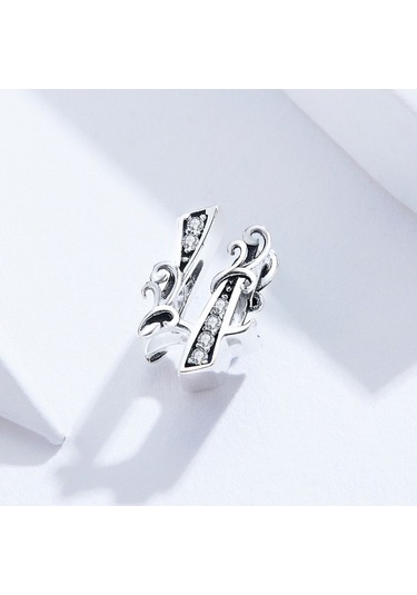 Fastbuy S925 Ayar Gümüş Rölyef Numara Boncuk Seti, 0-9 Numaralı, 4 Renk, Dıy Kolye & Bilezik Çok Renkli