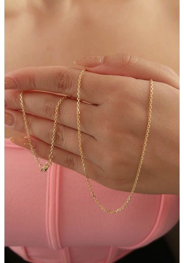 Fiyonk Kuyumculuk 14 Ayar Altın Kalın Forse Zincir 1,68 MM 001