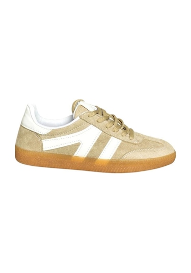 Fox Shoes U652861402 Bej Süet Kadın Spor Ayakkabı Sneakers Bej-süet