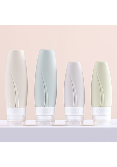 Reedark 4'lü Silikon Seyahat Şişesi Seti - 90ml Dayanıklı Ve Pratik Kozmetik Saklama Çözümü Çok Renkli