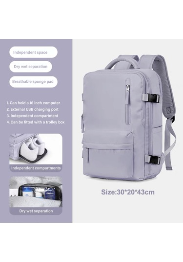 "anneler İçin Dayanıklı Suya Dayanıklı Hemşirelik Sırt Çantası-geniş Seyahat Ve İş Gezisi Essentials Organizatör" Purple