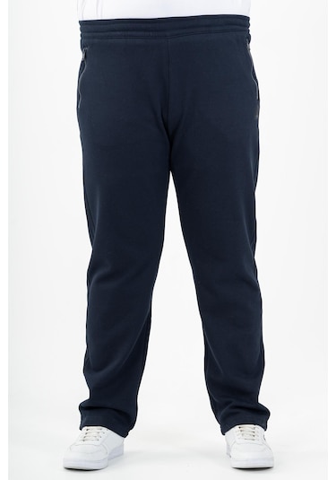 Maraton Sportswear Büyük Beden Erkek Düz Paça Basic Lacivert Eşofman Altı 22371-Lacivert