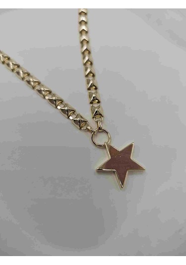 14k Mikron Altn Kaplama Star Kolye Altın