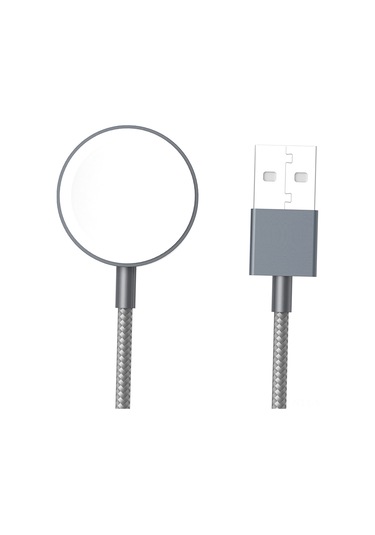 Yaozixa Gri Nilon Dokuma 0.3m  Saat Şarj Kablosu - Manyetik, Dayanıklı, Hızlı Şarj, Taşınabilir Aksesuar