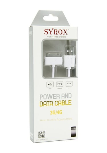 Syrox Apple iPhone Uyumlu 4/4S 1.0A Data Kablo SYX-C01