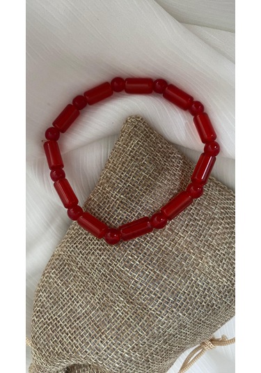 Akik Doğal Taş Bileklik Kiremit