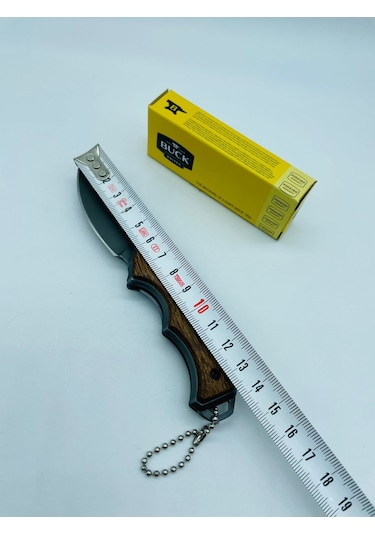 Buck Marka Ahşap Kasa Küçükboy Mini Kamp Çakı //x44-14cm Kahverengi