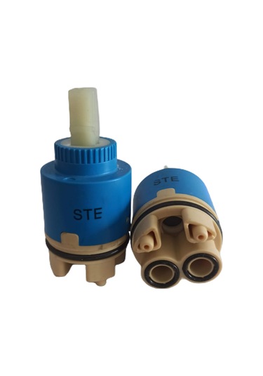 Stecell Batarya Musluk İçi Kartuşu Aparatı Ayaklı 35 MM Mavi