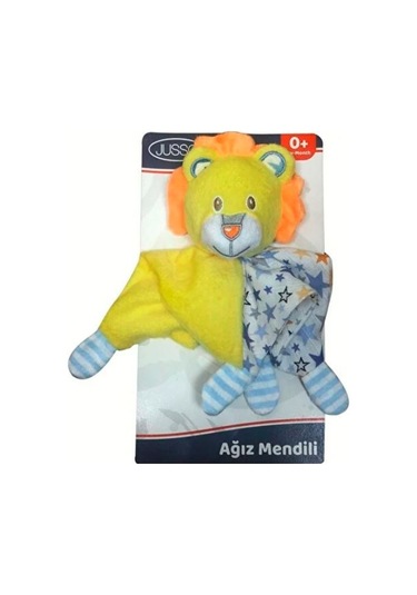 Jusso Toys Peluşlu Ağız Mendili - Sarı Aslan Sarı