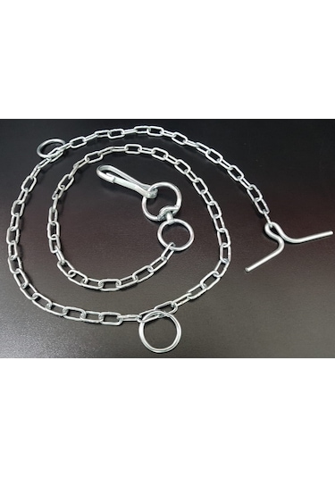 Köpek Zinciri 120 CM Köpek Bağlama Zinciri Köpek Gezdirme Zincir Gri