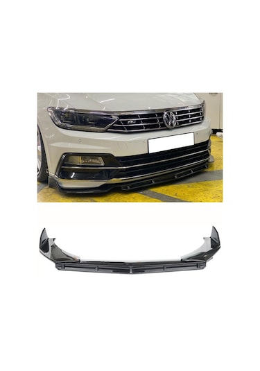 Vw Passat B7 2010-2014 Brabus Ön Lip 3 Parça Ön Ek Piona Black