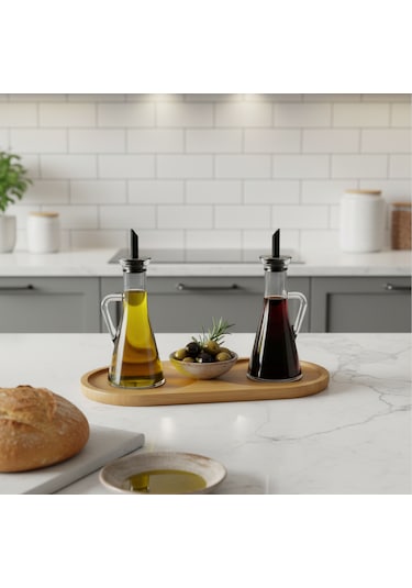 Bambu 2 Bölmeli Yağdanlık Altlığı, Saksılık Bambu