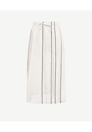 Yargıcı Dizaltı Yırtmaçlı Kalem Etek 25yket4020b 037 Ekru