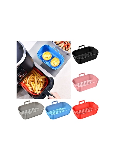 Ninja Air Fryer Gray Gri İçin Dikdörtgen Silikon Kap
