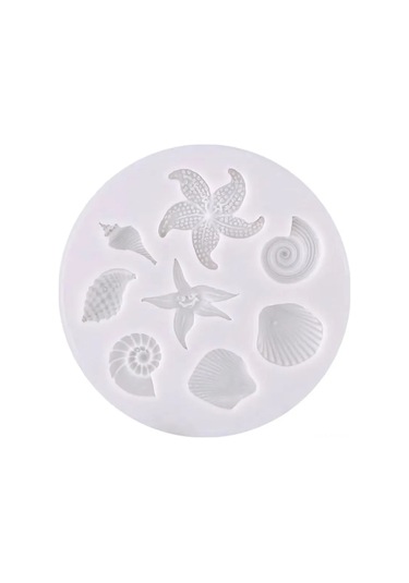 Yaozixa Deniz Canavarları Ve Kabuk Desenli Gri Silikon Kalıp - Çikolata, Şeker Ve Pasta Dekorasyonu İçin El Yapımı Kalıp