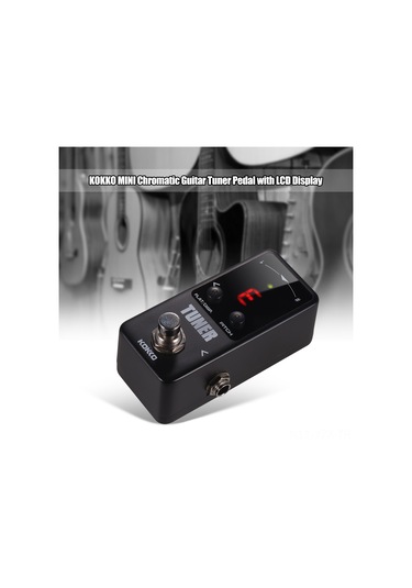 Yaozixa Küçük Boy Ahşap Gitar Pedalı Akortörü - Büyük Led Ekranlı, Yüksek Hassasiyetli, 435-445hz A4 Aralığı, Anti-skayma Lastik Tabanlı