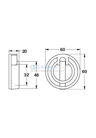 Orge Parlak Bakır Sallantılı Kulp 32 Mm