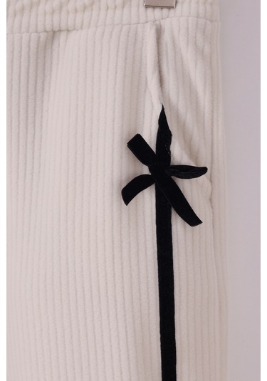 Monox Kız Çocuk Kurdale Detaylı Fitilli Polar Takım Taş