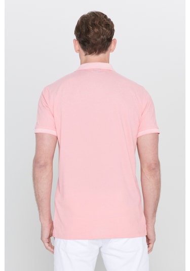 AC&Co / Altınyıldız Classics 4A4820200047PBY3XL Düğmeli Polo Yaka Cepsiz Slim Fit Erkek Tişört Pembe - Beyaz AC&Co / Altınyıldız Classics 4A4820200047PBY3XL Düğmeli Polo Yaka Cepsiz Slim Fit Erkek Tişört Pembe - Beyaz