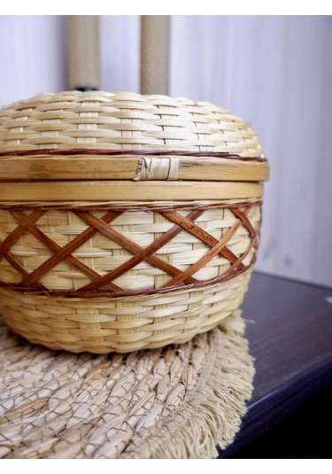 Nika&shop Örgü Kapaklı Sepet Seti 284603391 Kahverengi